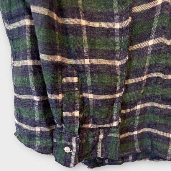 Frank & Eileen Barry Check Tailored Fit Cotton Button-Up Shirt Size Large - Picture 6 of 9